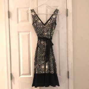 Nine West Black and White print dress.  Size 4